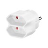 Goobay 51000 Socket Adaptor to 2-Way Euro Socket, Double Plug,