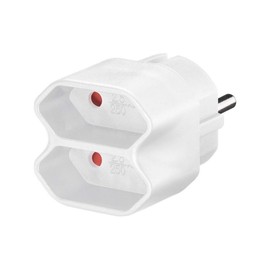Goobay 51000 Socket Adaptor to 2-Way Euro Socket, Double Plug, Multi Plug, White