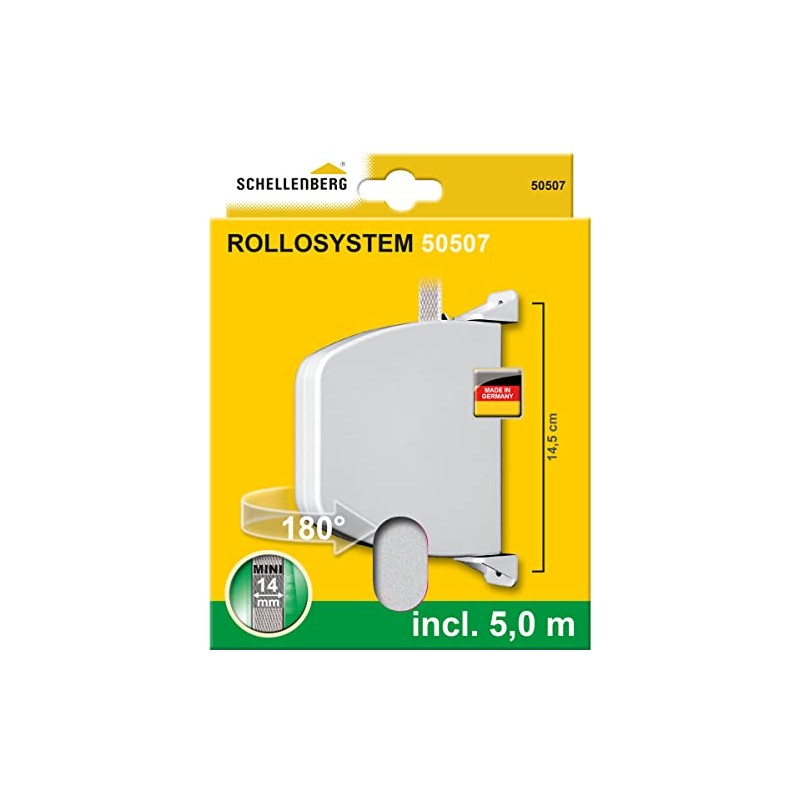 Schellenberg Screw-in Winder with Mini and Maxi Strap, White, 50507