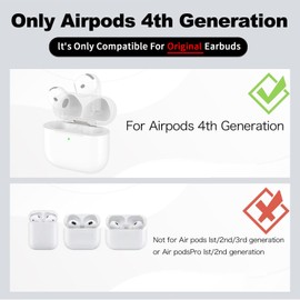 Wireless Charging Case Compatible with AirPods 4th Generation, USB-C Port Airpods 4 Charging Case Replacement,No Airpod 4th