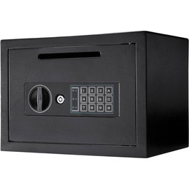 Barska Digital Depository Safe – 0.57 Cu. Ft Front-Load Drop Box for Cash, Money & Mail, Multi-User PIN Code Lock, Steel Construction, Anti-Pry Hinges, Backup Keys, Ideal for Business or Office