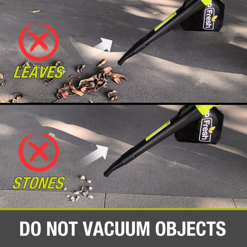 SnapFresh Leaf Vacuum, 2-in-1 Cordless Blower & Vacuum with 4.0Ah