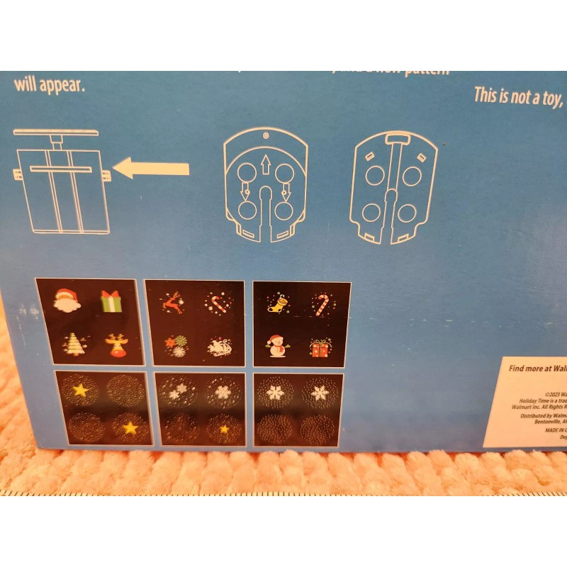 Holiday Time Projection LED Tree Topper w/ 6 Projection Slides