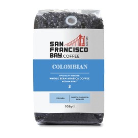 San Francisco Bay Coffee - Medium Roast Whole Bean Coffee - 100% Colombian (2 lb bag)