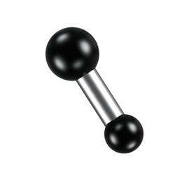 Vehibrckt 0.67" to 1 Inch Ball Adapter Ball Mount Base XL Long Rod with 1” TPU Ball Compatible with Ram Mounts Double Socket Arm, GPS Brackets for Bike Phone Holder,Action Camera (Black-1)