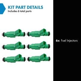 TRQ Fuel Injector Set Compatible with 2001-2007 Chrysler Town Country 2001-2003 Voyager Dodge Caravan Grand Caravan