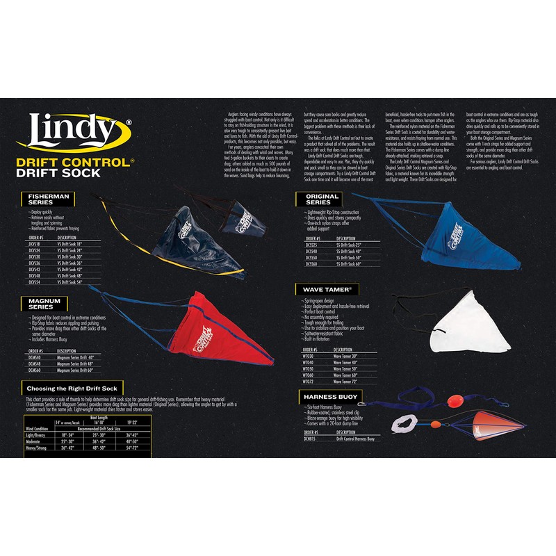 Lindy Drift Control Drift Sock Boat Bag Parachute Drift Anchor
