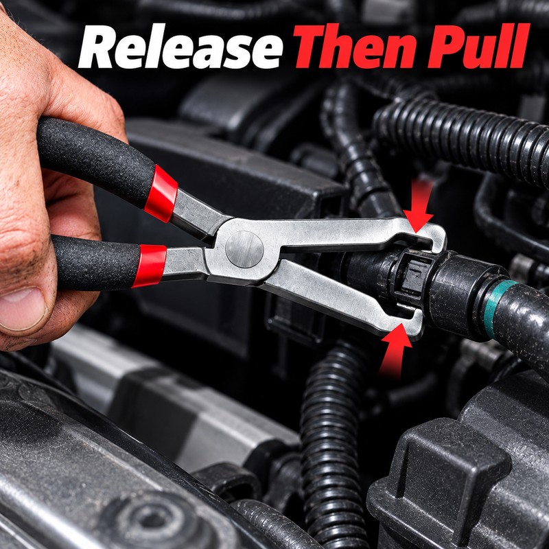 Fuel Line Disconnect Pliers – Automotive Pipe Removal Tool for