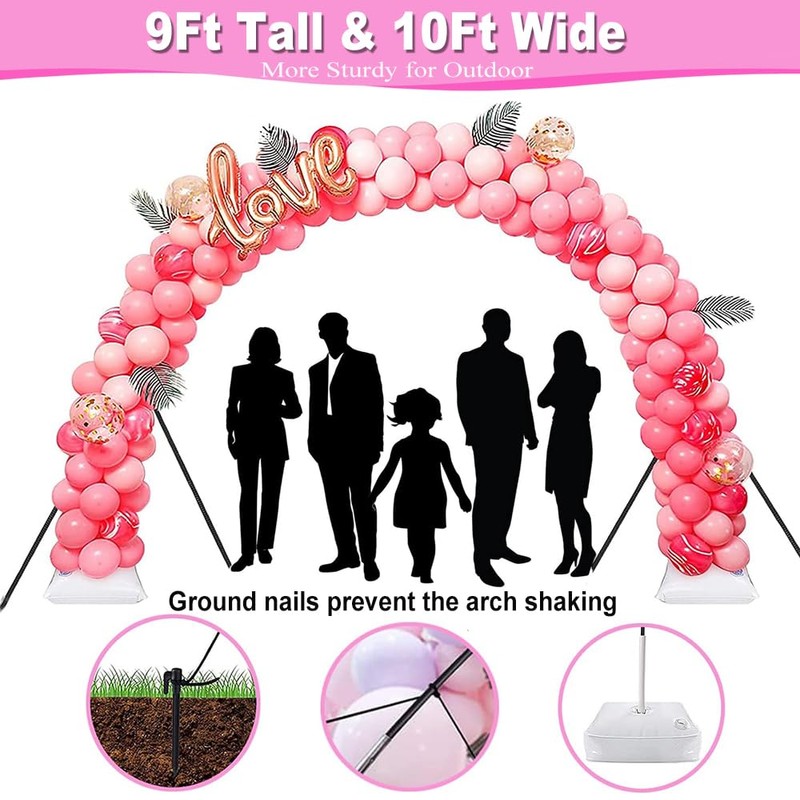 Balloon Arch Kit with Balloon Pump, 9Ft Tall & 10Ft