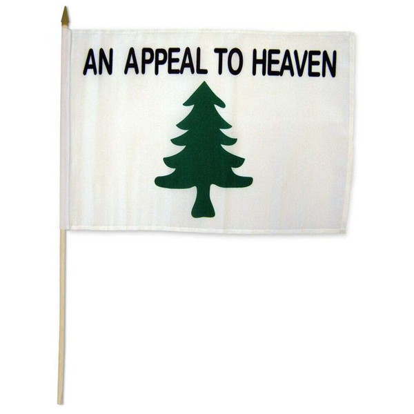 JumpingLight 12x18 12"x18" an Appeal to Heaven Stick Flag Wood