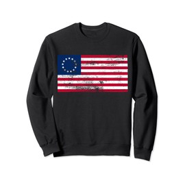 Betsy Ross Flag USA Patriotic American Vintage Sweatshirt