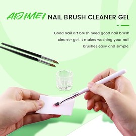 Limpiador de Pinceles de Uñas En Gel, Limpieza Rápida, Fácil de Usar para Salones Y Uso Doméstico, Limpiador de Pinceles de Uñas Acrílicos, 2 Unidades