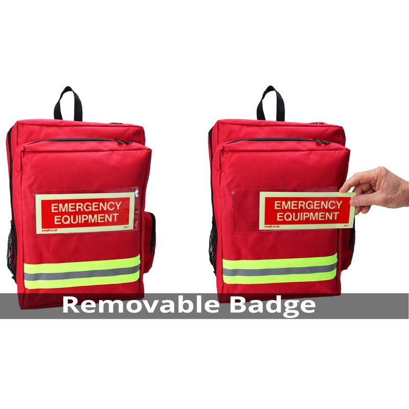 EVAQ8 Emergency Grab Bag Empty Red Rucksack For Storing And