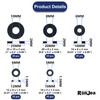 RonJea 200 Pcs Flat Rubber Washers Assortment Kit: Black Rubber