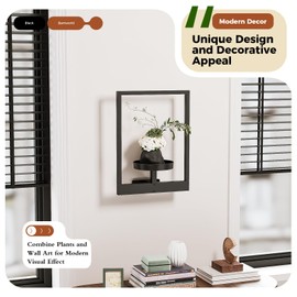 Bamworld Wall Plant Holder Plant Stand Indoor Wall Planters Black