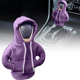 SXCCNW Car Gear Knob Cover, Gear Knob Cover, Gear Knob Cover, Gear Knob Hoodie Cover, Car Shifter Hoodie for Car Gear Lever Decoration, 19 x 14 cm, Dark Purple