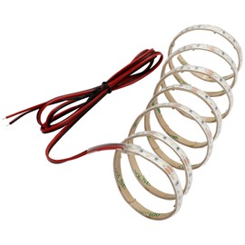 Kaito Denshi LED Tape Light, 12 V, Thin, Ultra Fine, Waterproof, High Density, Width 0.2 inches (5.8 mm), High Brightness, IP54, White Base, Single Terminal, White, 19.7 inches (50 cm)