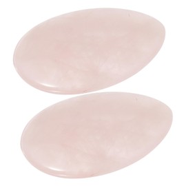 Outanaya 2pcs Portable Finger Worry Stone Natural Scraping Plate for Anxiety Relief and Massage Skin Tone Elasticity and Overall