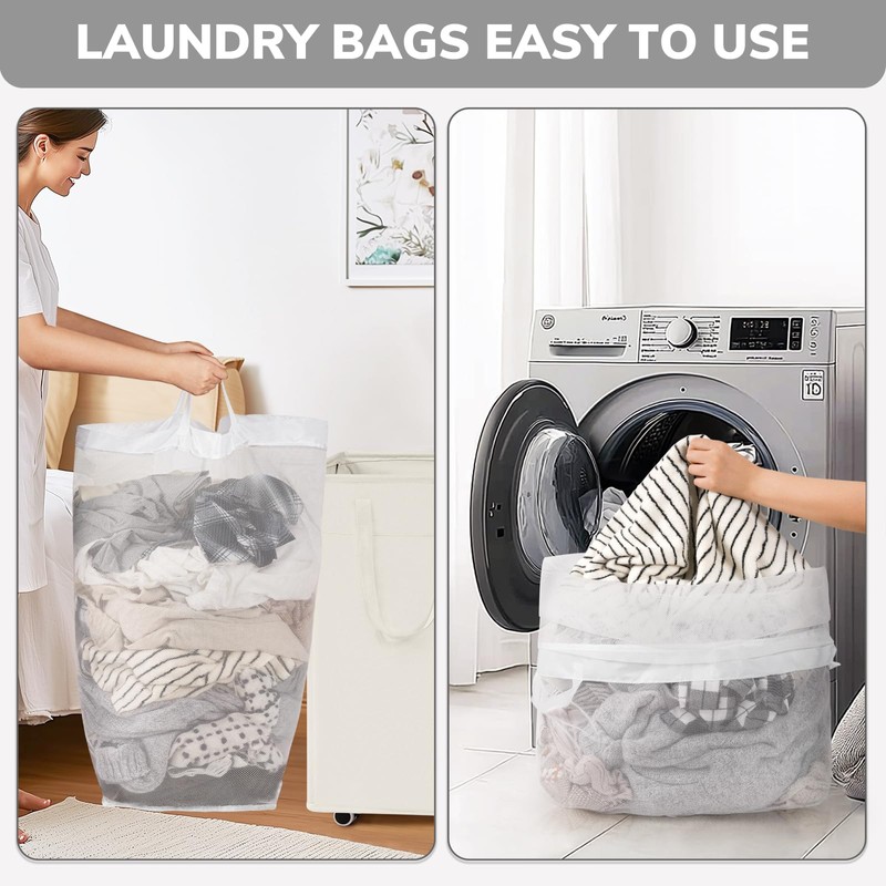 Goodpick Laundry Hamper with Wheels, 75L College Dorm Room Essentials,
