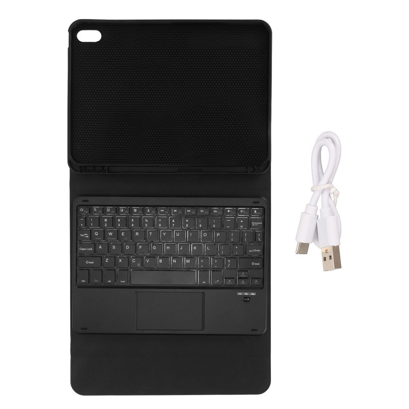 Tablet Case with Magnetic Keyboard Pencil Holder Touchpad for IOS