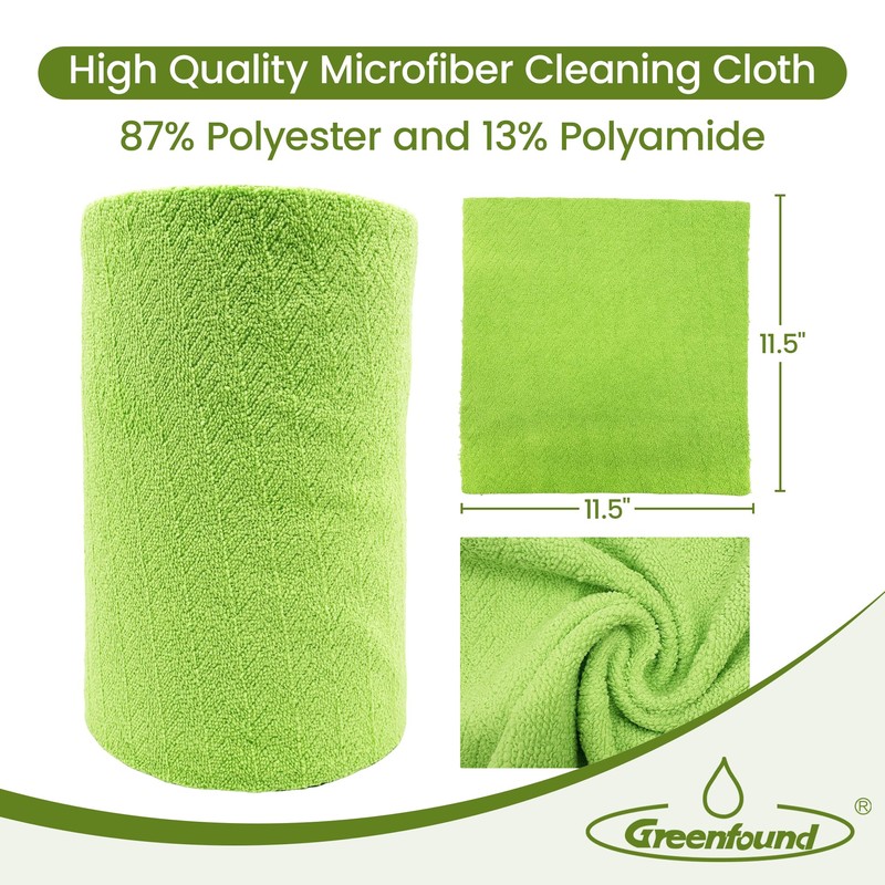 Greenfound Microfiber Cleaning Cloth Roll -80 Pack,Tear Away Microfiber Towels