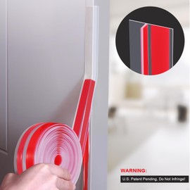 Benory T-Shaped Silicone Weather Stripping Door Seal Strip for Door & Window Frames - 20Ft Draft Stopper (Brown)