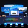Snpurdiri 60% Wireless Gaming Keyboard and Mouse Combo,LED Backlit Rechargeable
