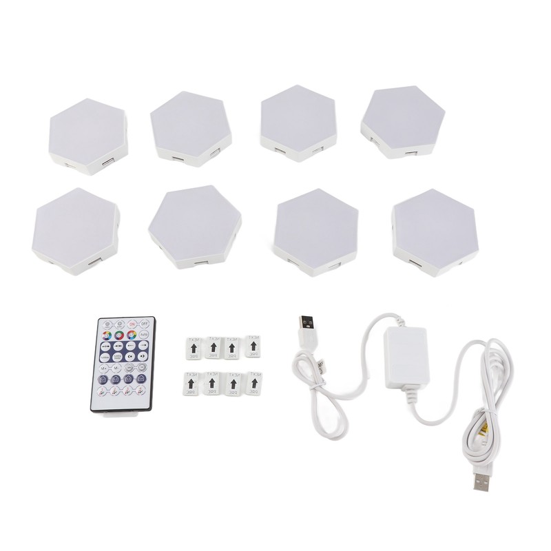 Hexagon LED Wall Light Remote Control Wall Lights for Home