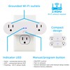 Enbrighten, White, Wi-Fi Smart Light Switch, Indoor Oval Plug-in, 2-Grounded