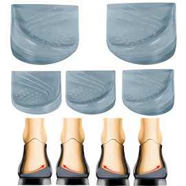 SPORCLO 3 Layer Adjustable Orthopedic Heel Lift for Supination & Over-Pronation Correction Medial & Lateral Heel Wedge Inserts for Knee Pain, Bow Legs