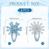 8PCS Christmas Snowflake Hair Clip - Christmas Blue White Hair