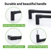 TUNNY 10 Pack Classic Solid Cabinet Handles-6.3"/160mm Screw Spacing Matte