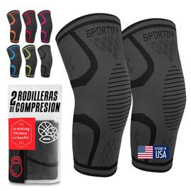 SPORTIFY - 2 Rodilleras de Compresión Ortopedicas para Dolor de Rodillas