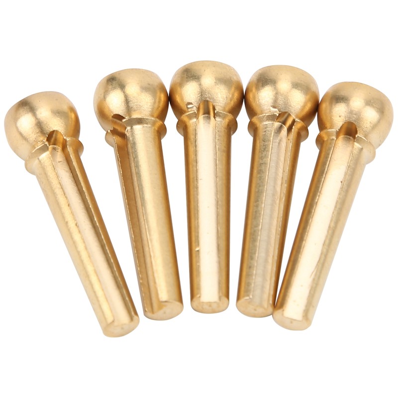 5Pcs Guitar Bridge Pin String Peg Brass Endpin Accessory Replacement