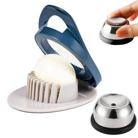 QUNLIUJIAO Set of 2 Egg Cutters with Egg Cutter, Egg Cutter, Egg Picker, Stainless Steel Egg Cutter, Egg Cutter Made of Stainless Steel, Egg Cutter for All Egg Sizes