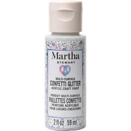 Martha Stewart Crafts Family Friendly Multi-Surface Confetti Glitter Acrylic Craft Paint, Disco Ball