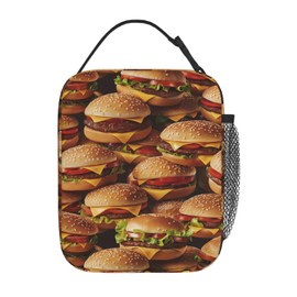 VANZEV Lunch Box for Kids Adults Girls Boys Hamburger Lunch Bag Cooler Tote Reusable Insulated Lunch Bag Container Gifts for Office Picnic Travel Work School