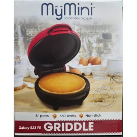 MyMini Personal Electric 5" Griddle Plate 550 Watts Non-Stick - Red