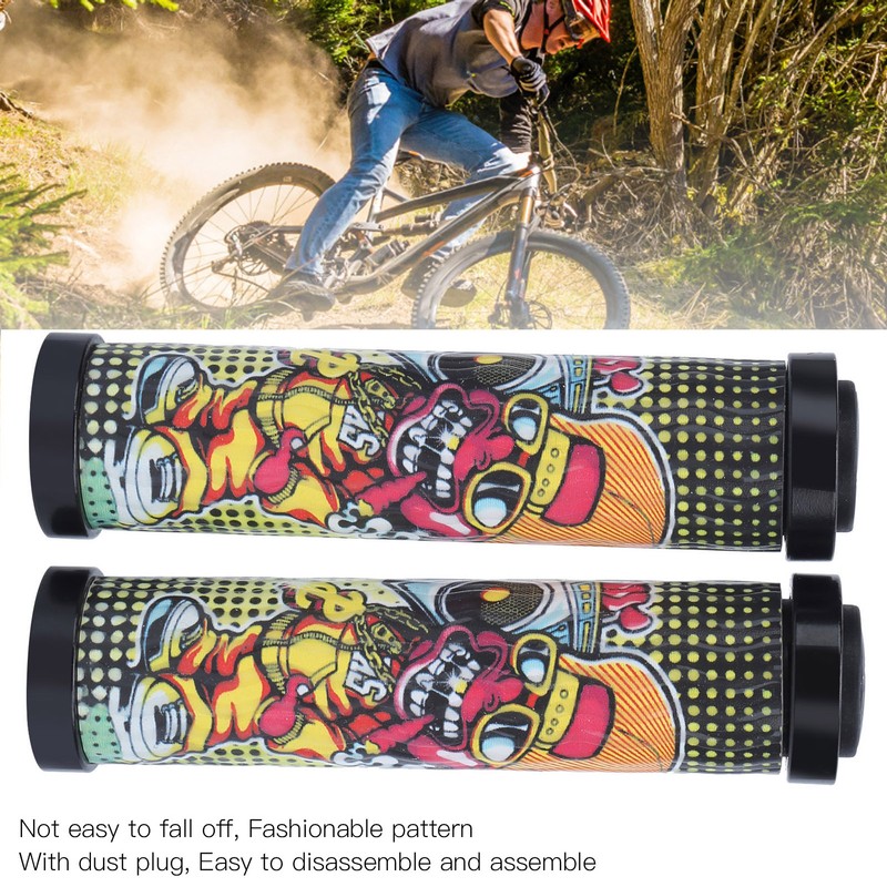 Handlebar Grips Fashionable Pattern Comfortable Cycling Equipment for Mountain BikesF