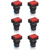 25 Pcs Push Button Switch Light Indicate Self Locking Long