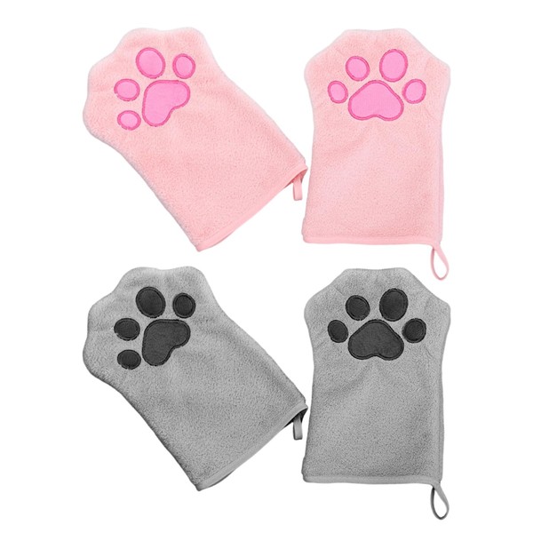 RELKLYU 2 Pairs of Towels in Pet Glove, Absorbent Towels,