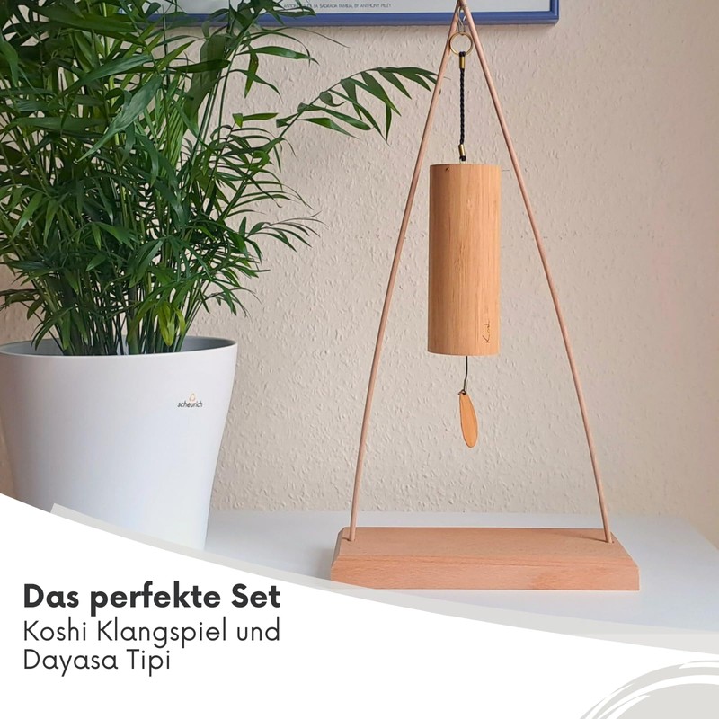 Koshi Aqua Wind Chime - Water with Stand Teepee -