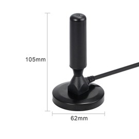 Bohaner High Gain Freeview TV Aerial With Strong Signal Portable HD Freeview Aerial Antenna for Motorhomes Camper Smart USB TV Tuner 1080P 4K DAB Radio Indoor Outdoor TV Aerial With Magnetic Base