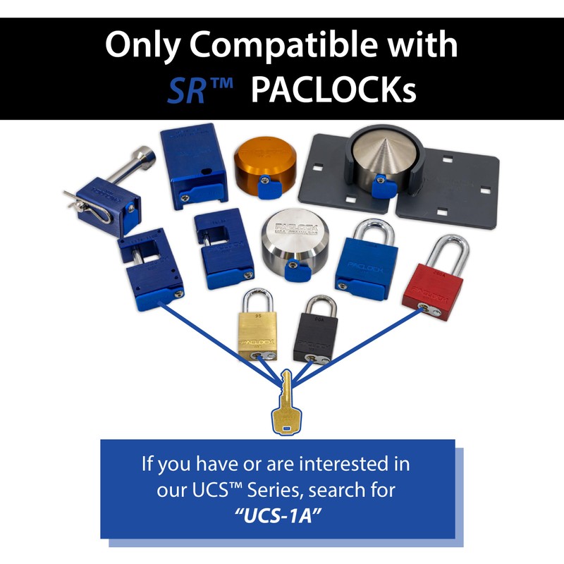 PACLOCK's 90A-Series Padlock, 1-3/16" Tall Hardened Steel Shackle, High Performance