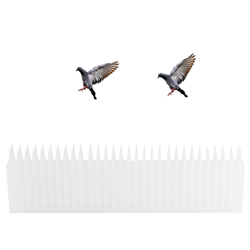 12Pcs Outdoor Plastic Anti Bird Spike Strips Repellent Defender for