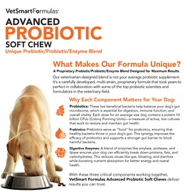Advanced Probiotic Soft Chews for Dogs - Veterinarian-Strength Probiotic Support for Optimal Health – with 10 Billion CFUs Per Dose