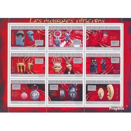 Prophila Collection Guinea 7319-7327 Small Sheet (Complete Edition) Mint NH ** MNH 2010 African Masks (Stamps for Collectors) Uniforms/Costumes
