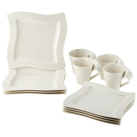 Villeroy & Boch New Wave Place Setting, Service For 4 White
