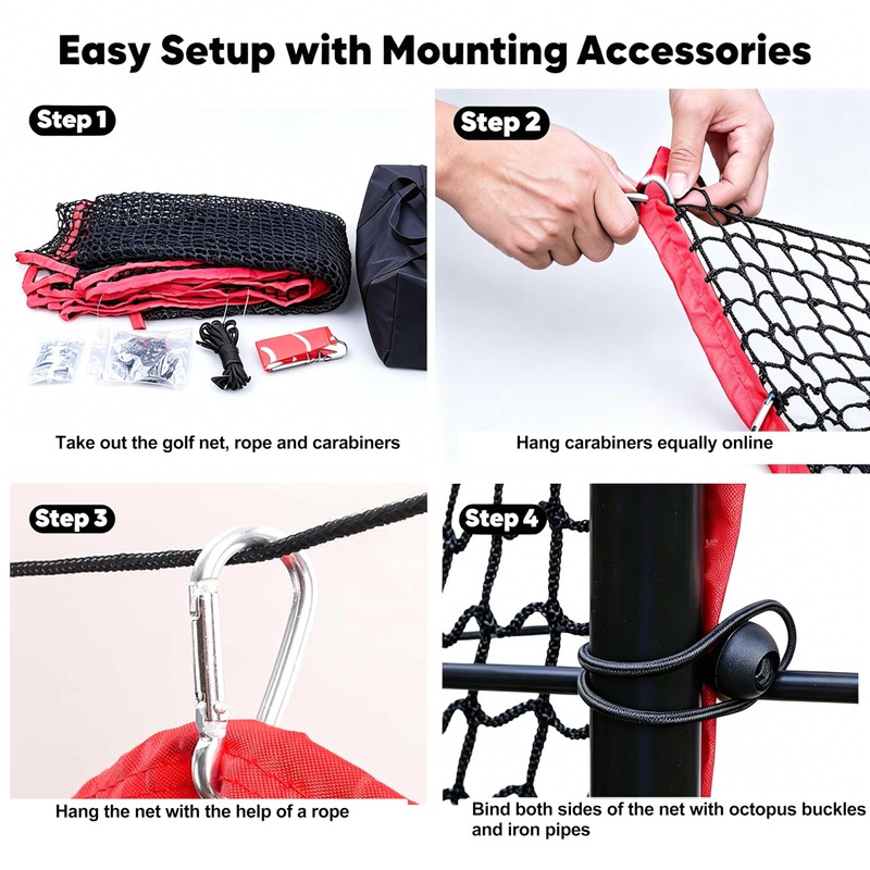 10 x 10 Ft Heavy-Duty Golf Practice Net, Multi-Sport Hitting