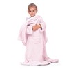 DecoKing Lazy TV Blanket, Microfibre Fleece Blanket with Sleeves, Pockets